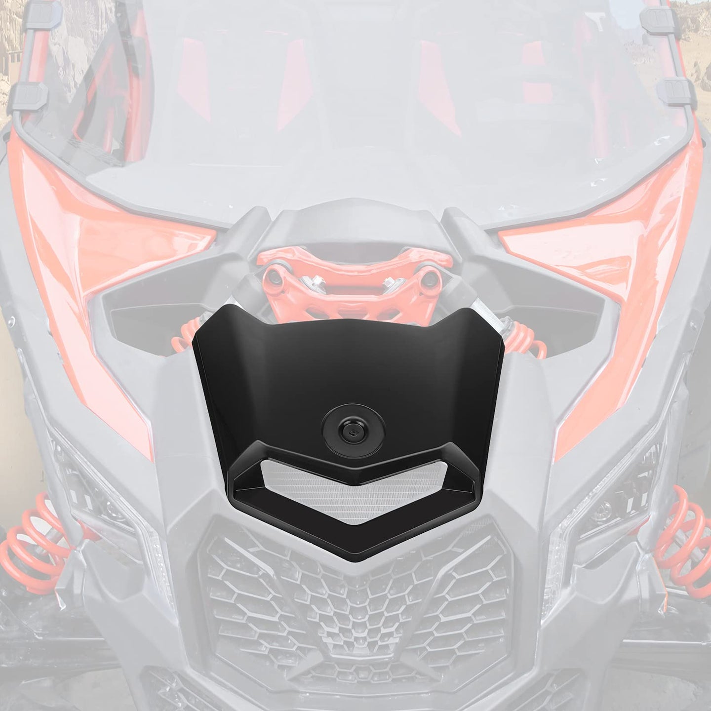 Black Facia Cover Hood Scroop For Can Am X3 / X3 Max - Kemimoto
