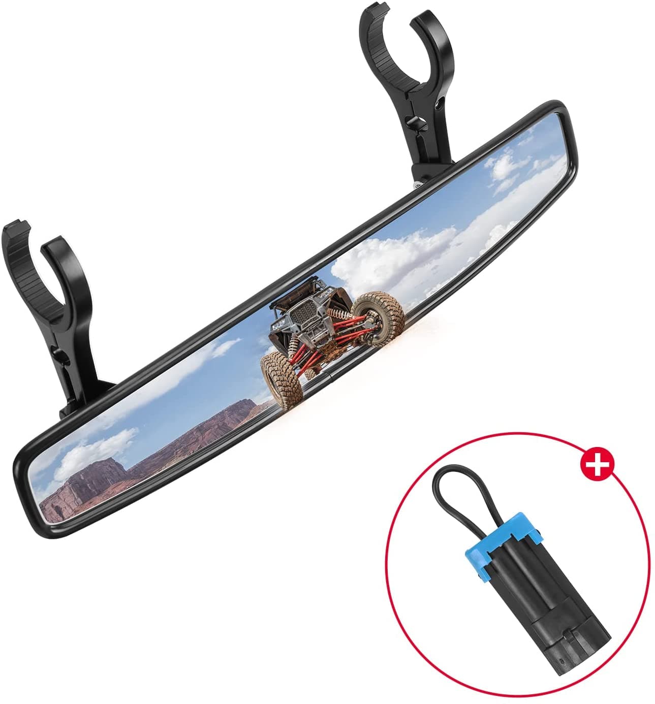 Rear View Mirror for 1.75" or 2" Polaris RZR / Pioneer / Maverick X3 - Kemimoto