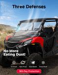 KEMIMOTO 3-in-1 Flip Windshield For Can-Am Commander (2011–2020)