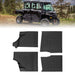 KEMIMOTO 4PCS Floor Mats for Can-Am Defender MAX 2020–2025 All-Weather Rubber