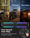 KEMIMOTO Midnight 70 Gen2 UTV Soundbar 680W – Bluetooth 5.4, RGB, IP66 Waterproof