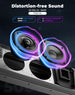 KEMIMOTO Midnight SL60 26" RGB UTV Sound Bar – Silver, Bluetooth, IP66 Waterproof