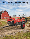 KEMIMOTO ATV/UTV 12 Cu. Ft. 1500 lbs Universal Pull Behind Dump Cart Trailer