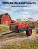 KEMIMOTO ATV/UTV 12 Cu. Ft. 1500 lbs Universal Pull Behind Dump Cart Trailer
