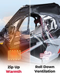 KEMIMOTO UTV Cab Enclosure Upper Doors for 2022-2025 Polaris RZR 200