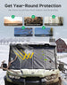 KEMIMOTO UTV Thickened Glass Windshield Cover for Polaris Ranger XP 1000 / Crew / Ranger 1000 / Can-