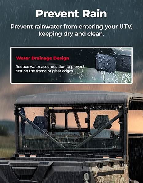 KEMIMOTO UTV Sliding Glass Rear Window For CFMOTO UFORCE 1000/1000 XL 2019-2026
