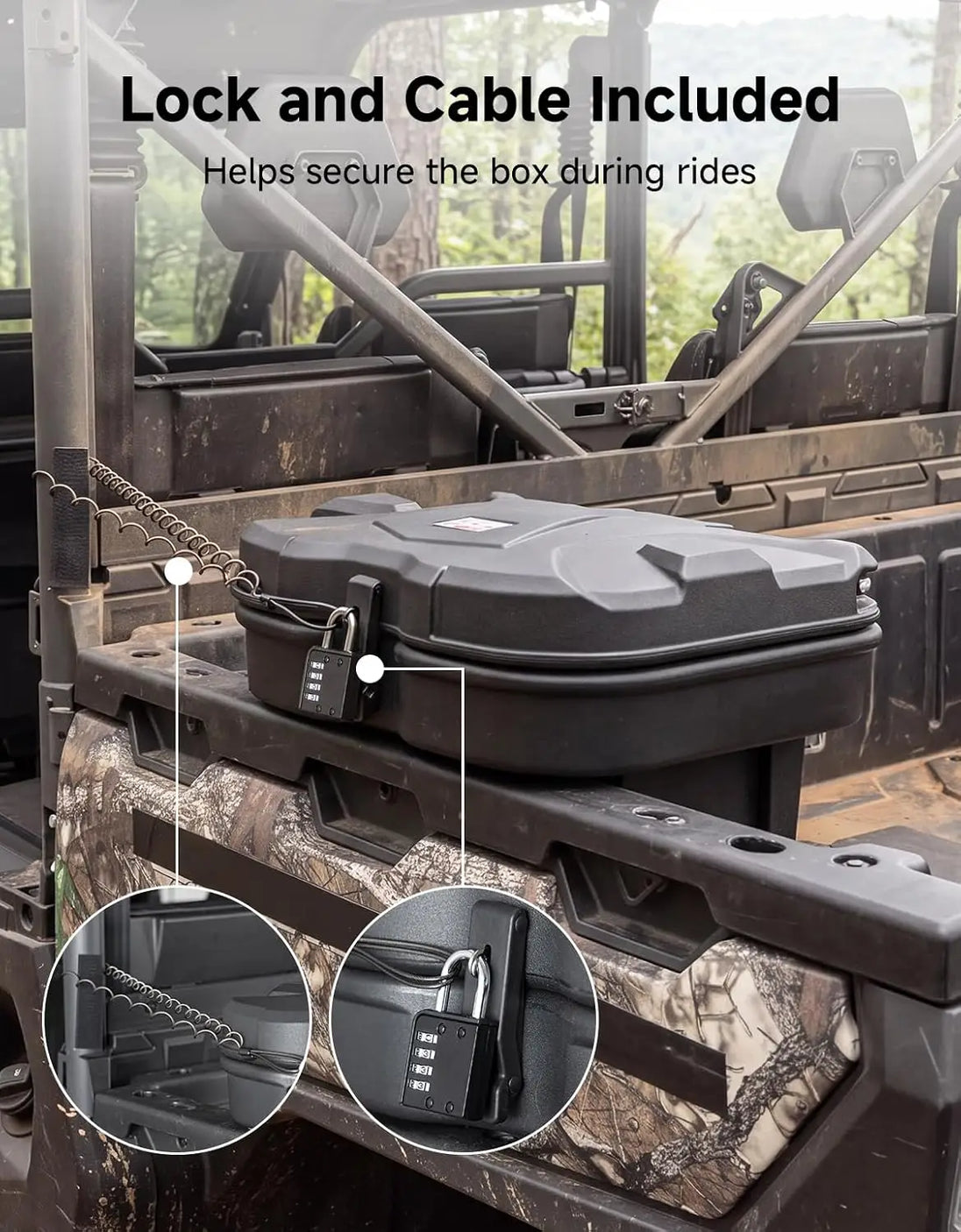 KEMIMOTO UTV Rear Cargo Box For CFMOTO UFORCE 1000/1000 XL/U10