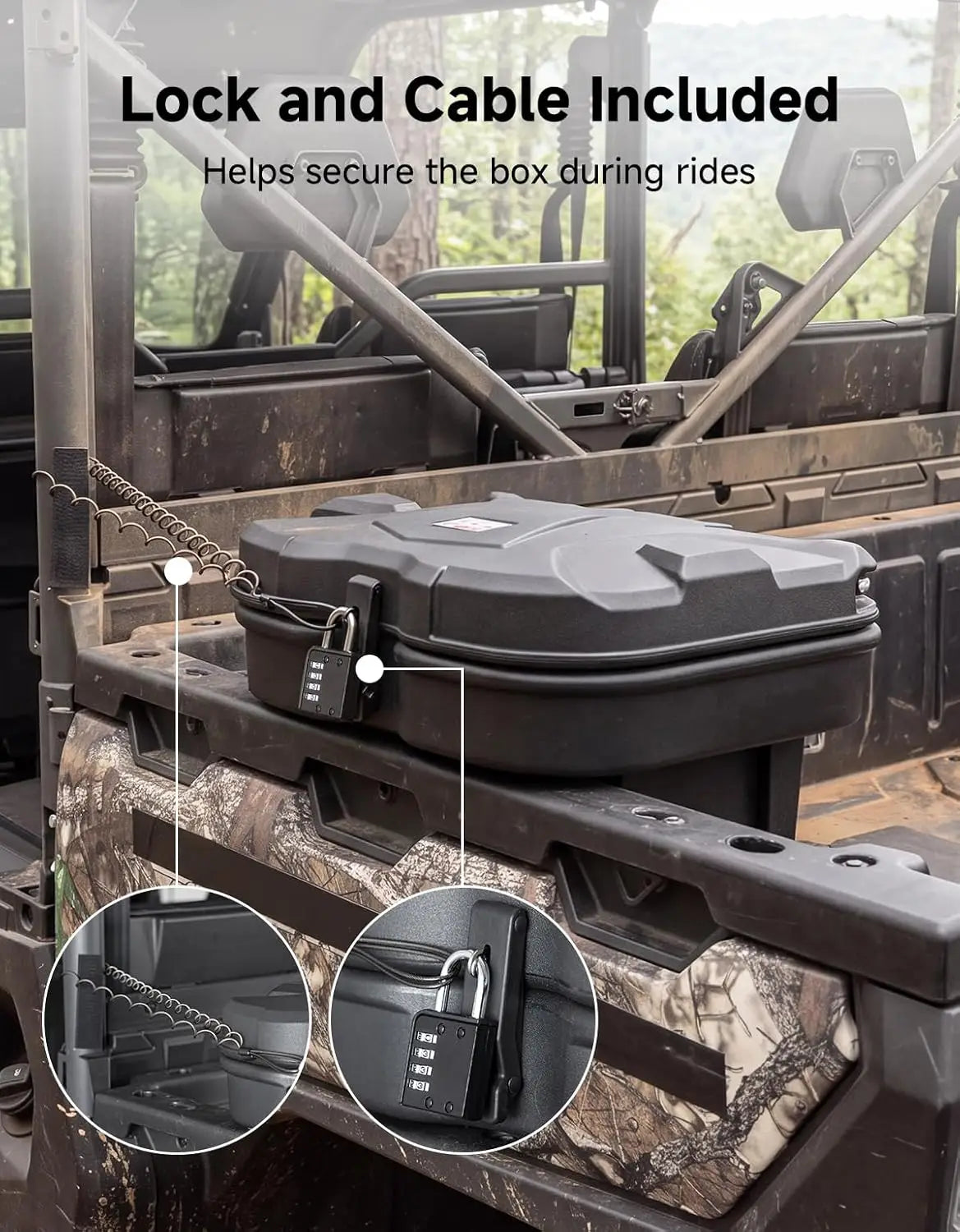 KEMIMOTO UTV Rear Cargo Box For CFMOTO UFORCE 1000/1000 XL/U10