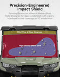 KEMIMOTO UTV Thickened Glass Windshield Cover for Polaris Ranger XP 1000 / Crew / Ranger 1000 / Can-