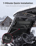 KEMIMOTO UTV Thickened Glass Windshield Cover for Polaris Ranger XP 1000 / Crew / Ranger 1000 / Can-