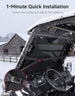 KEMIMOTO UTV Thickened Glass Windshield Cover for Polaris Ranger XP 1000 / Crew / Ranger 1000 / Can-