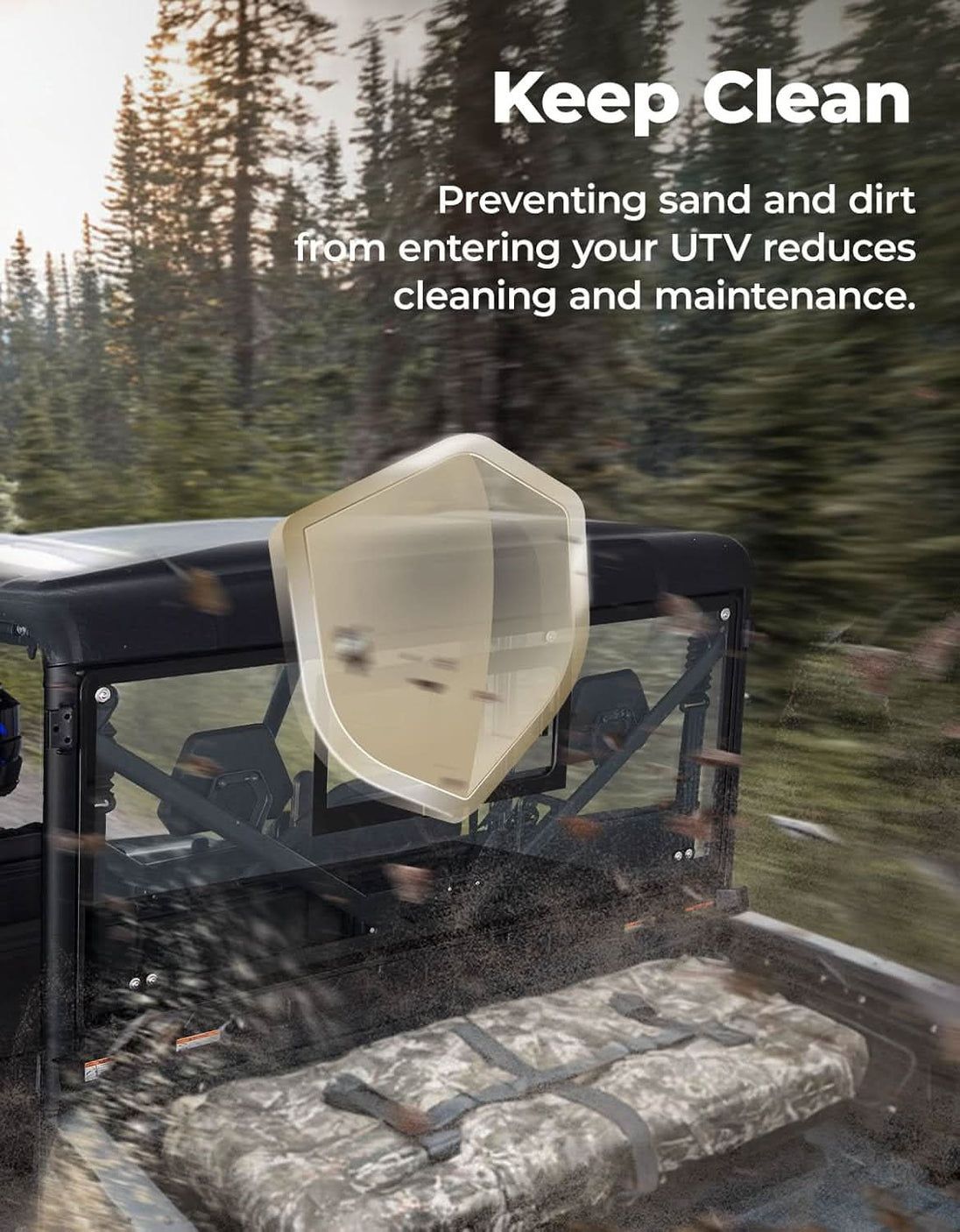 KEMIMOTO UTV Sliding Glass Rear Window For CFMOTO UFORCE 1000/1000 XL 2019-2026