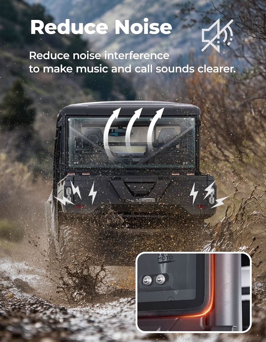 KEMIMOTO UTV Sliding Glass Rear Window For CFMOTO UFORCE 1000/1000 XL 2019-2026