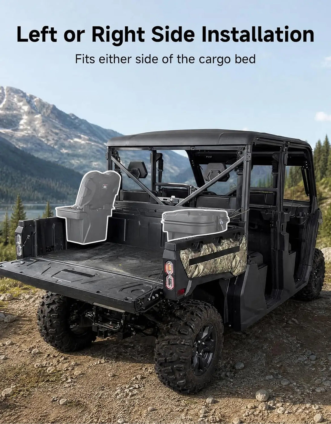 KEMIMOTO UTV Rear Cargo Box For CFMOTO UFORCE 1000/1000 XL/U10