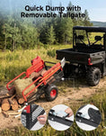 KEMIMOTO ATV/UTV 12 Cu. Ft. 1500 lbs Universal Pull Behind Dump Cart Trailer