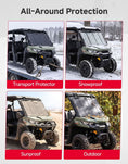 KEMIMOTO UTV Thickened Glass Windshield Cover for Polaris Ranger XP 1000 / Crew / Ranger 1000 / Can-