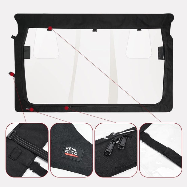 Yamaha Rhino, Massimo UTV Rear Windshield - KEMIMOTO