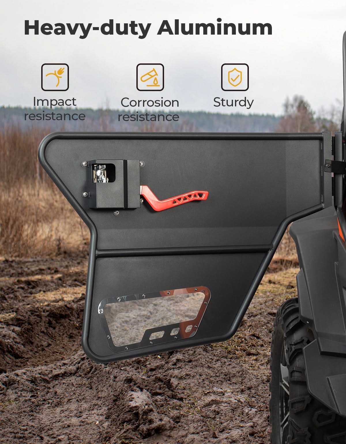 KEMIMOTO Heavy-duty Aluminum Doors for CFMOTO ZFORCE 500 | 800 | 1000