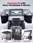KEMIMOTO 2-in-1 Convertible UTV Doors with Vented Window for Polaris Ranger Crew XP 1000 (2019-2026)