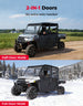 KEMIMOTO 2-in-1 Convertible UTV Doors with Vented Window for Polaris Ranger Crew XP 1000 (2019-2026)