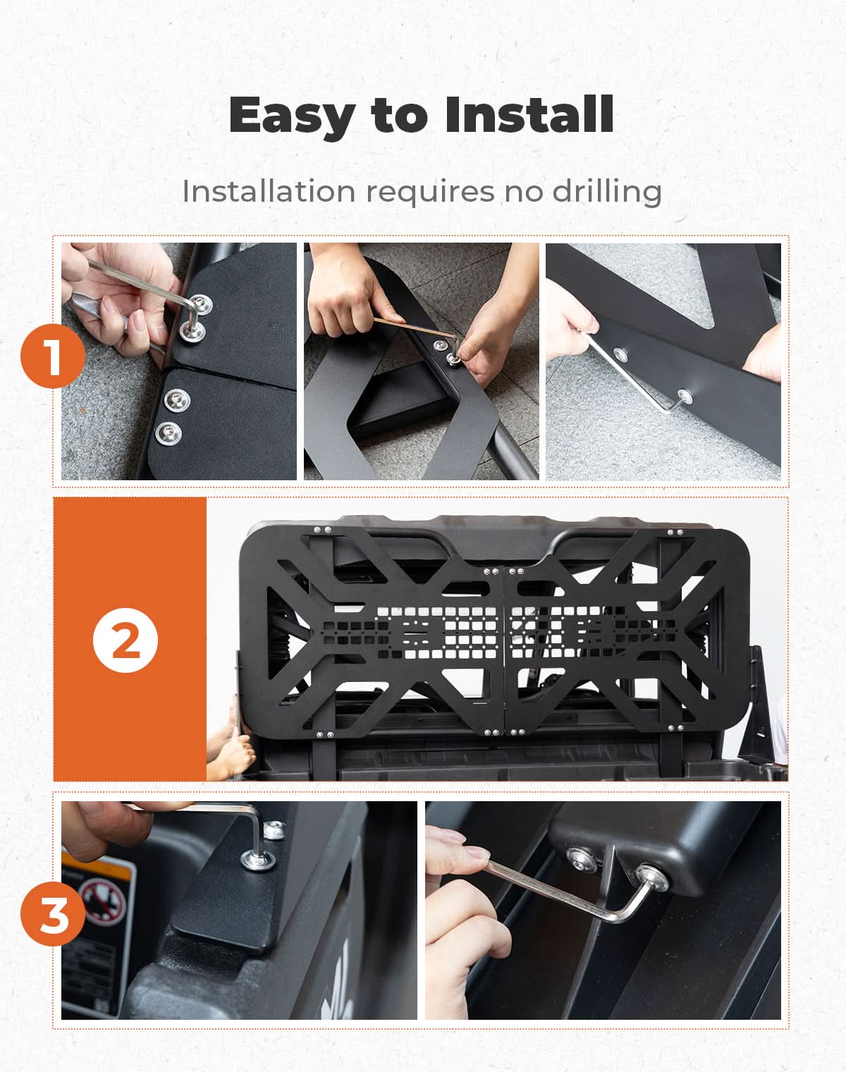 KEMIMOTO Headache Rack Assembly for Can-Am Defender HD5|7|8|9|10