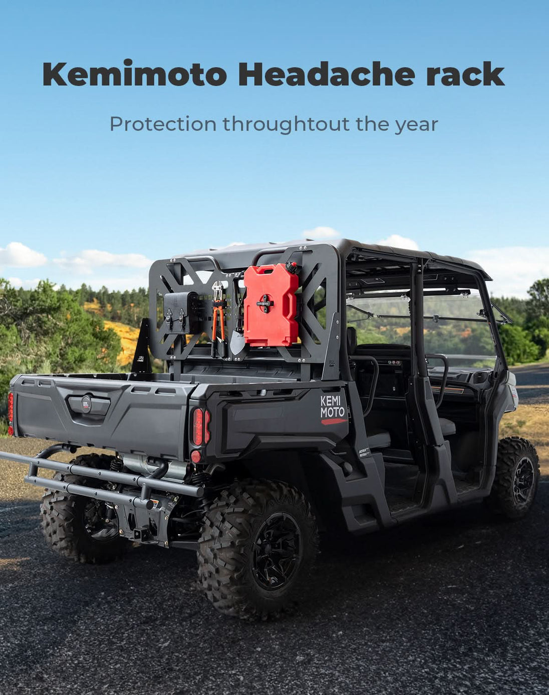 KEMIMOTO Headache Rack Assembly for Can-Am Defender HD5|7|8|9|10