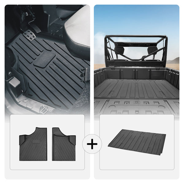 TPE Floor Mats & Bed Liner For Can-Am Defender - Kemimoto