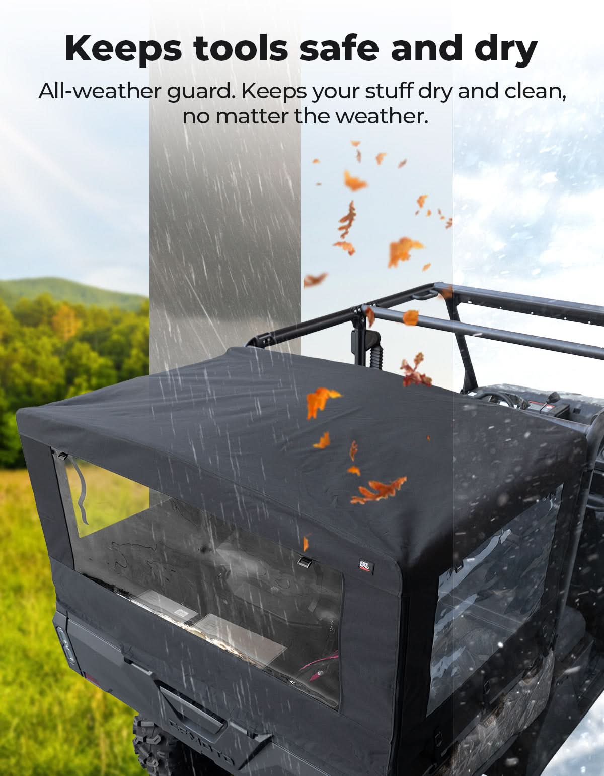 KEMIMOTO UTV Soft Cargo Camper Cover for CFMOTO UForce 1000 | 1000 XL