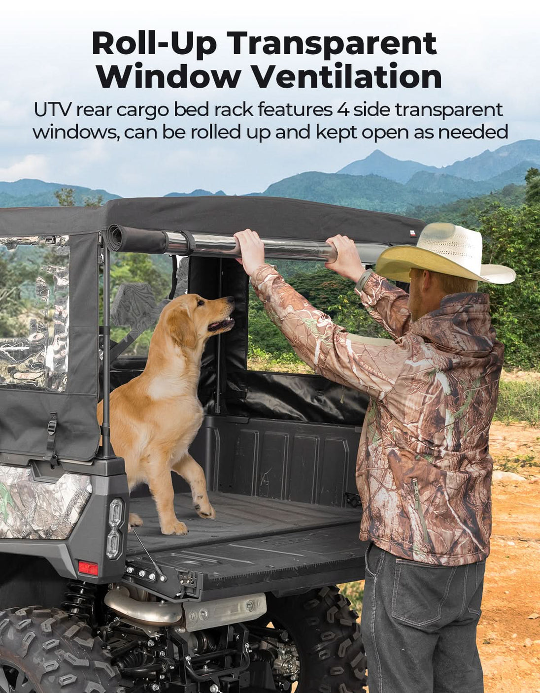 KEMIMOTO UTV Soft Cargo Camper Cover for CFMOTO UForce 1000 | 1000 XL