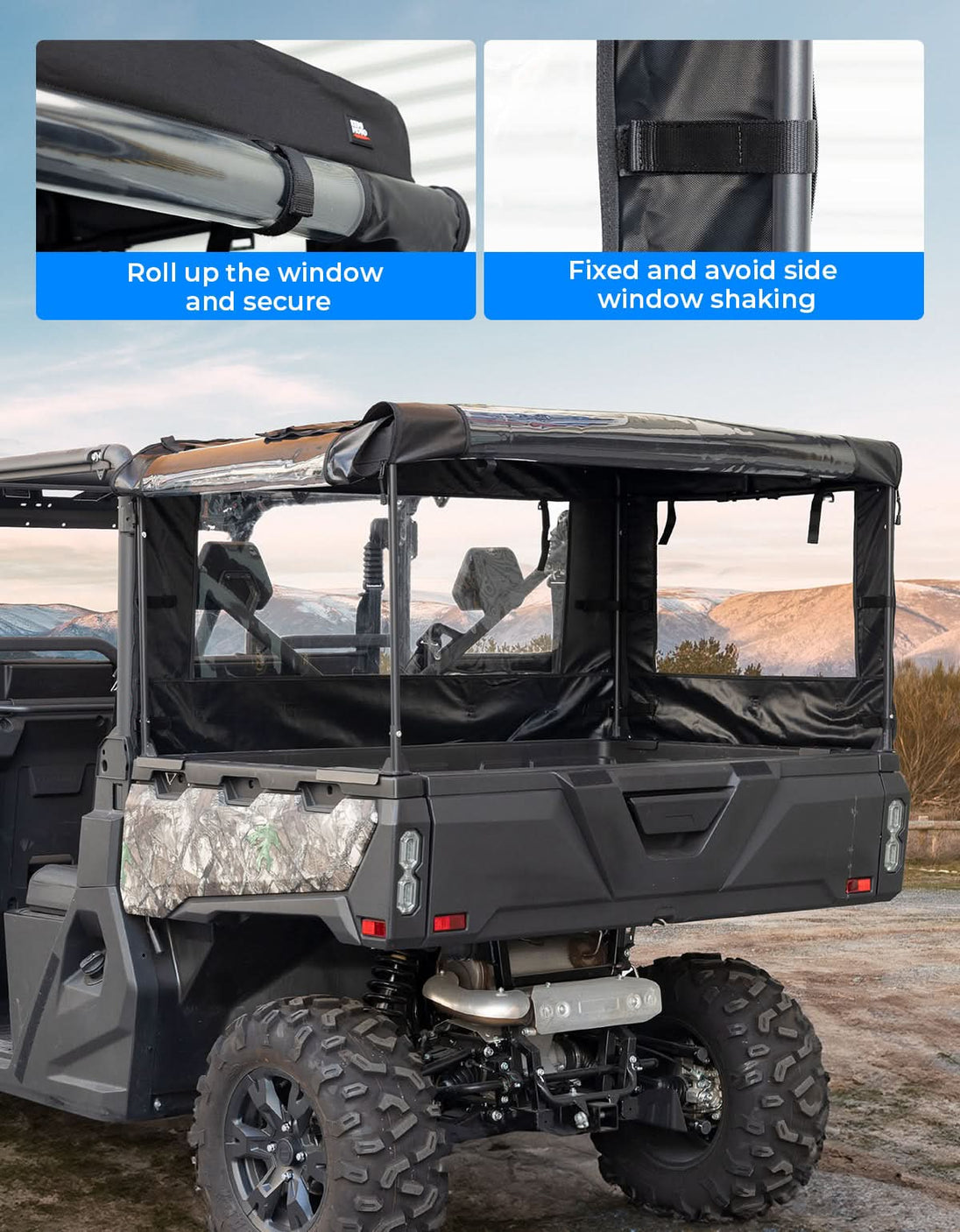 KEMIMOTO UTV Soft Cargo Camper Cover for CFMOTO UForce 1000 | 1000 XL