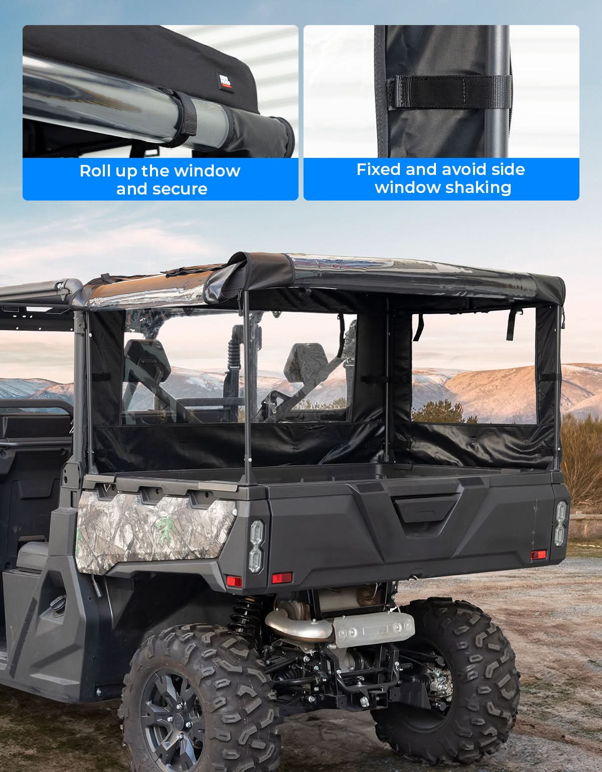 KEMIMOTO UTV Soft Cargo Camper Cover for CFMOTO UForce 1000 | 1000 XL