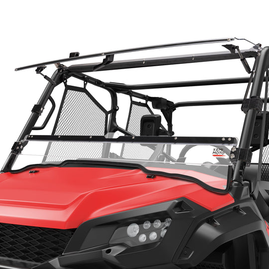 KEMIMOTO 2-IN-1 Flip Windshield for Pioneer 1000 1000-5 1000-6 2016-2025