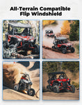 KEMIMOTO UTV Flip Windshield for Talon 1000R 1000X 1000X-4 2019-2026