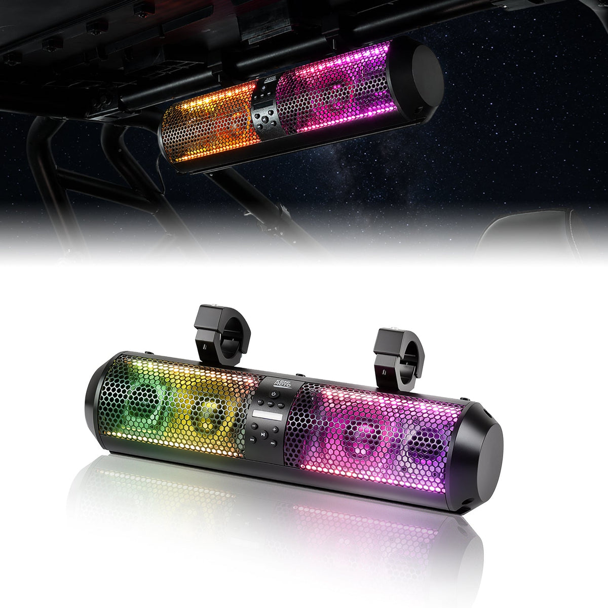 KEMIMOTO 18" UTV Sound Bar RGB Bluetooth – 400W, IP65 Waterproof, Aluminum