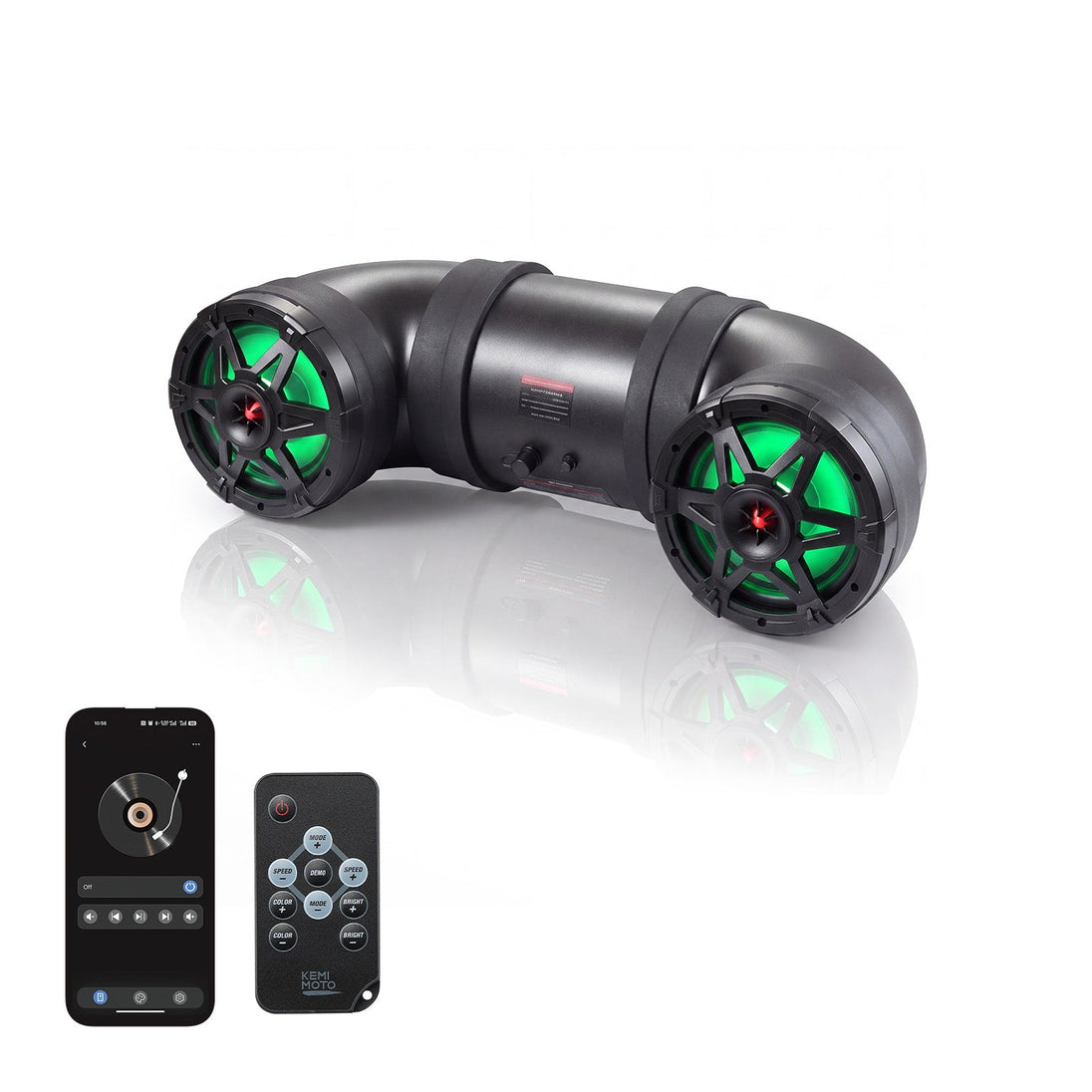 KEMIMOTO ATV Bluetooth Speaker 6.5" Sound Bar with RGB Lights – for Polaris & Can-Am
