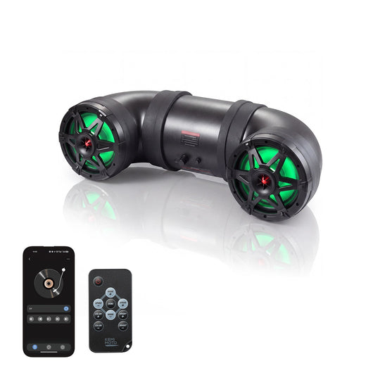 KEMIMOTO ATV Bluetooth Speaker 6.5" Sound Bar with RGB Lights – for Polaris & Can-Am