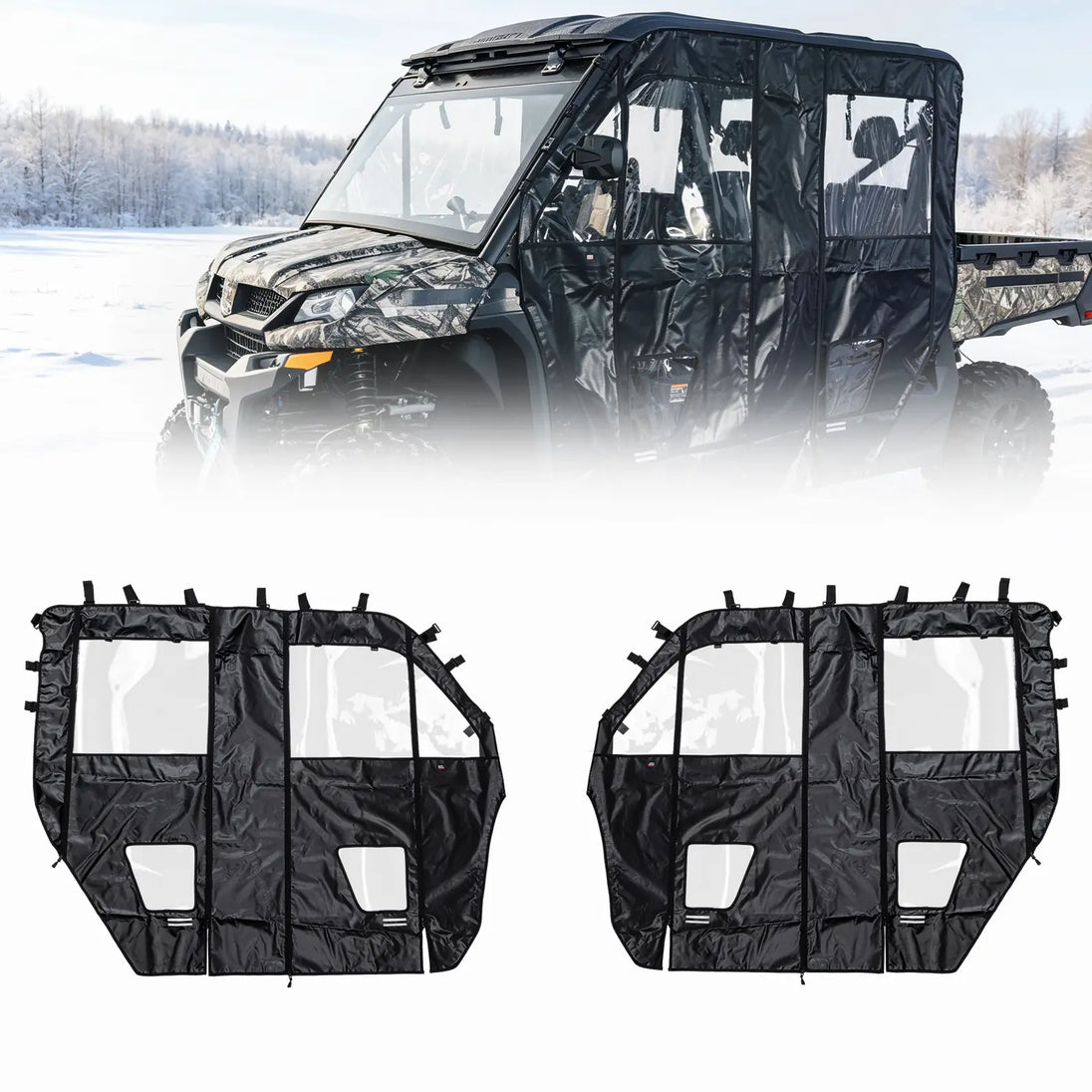 KEMIMOTO UTV Zipper Soft Doors for CFMOTO UForce 1000XL 2022-2026
