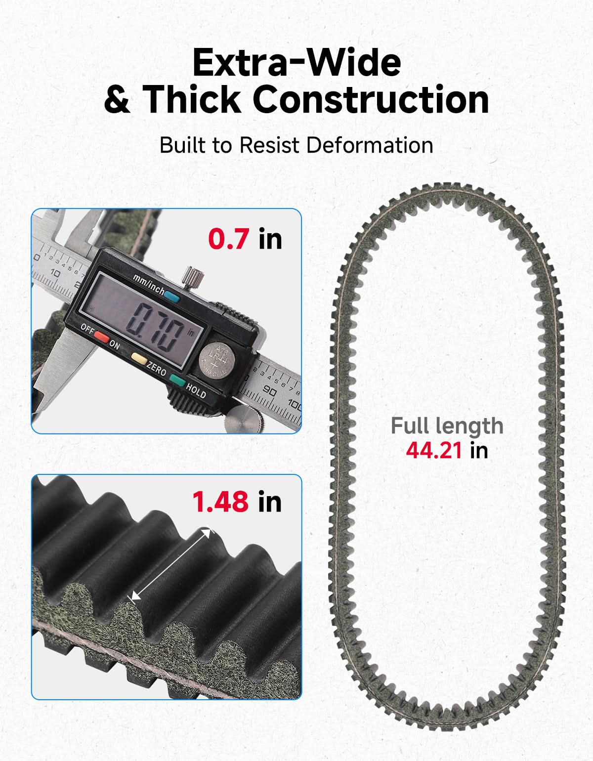 KEMIMOTO Drive Belt for Can-Am Maverick X3 Models Heavy-Duty CVT Belt Built for Smooth Engagement & 