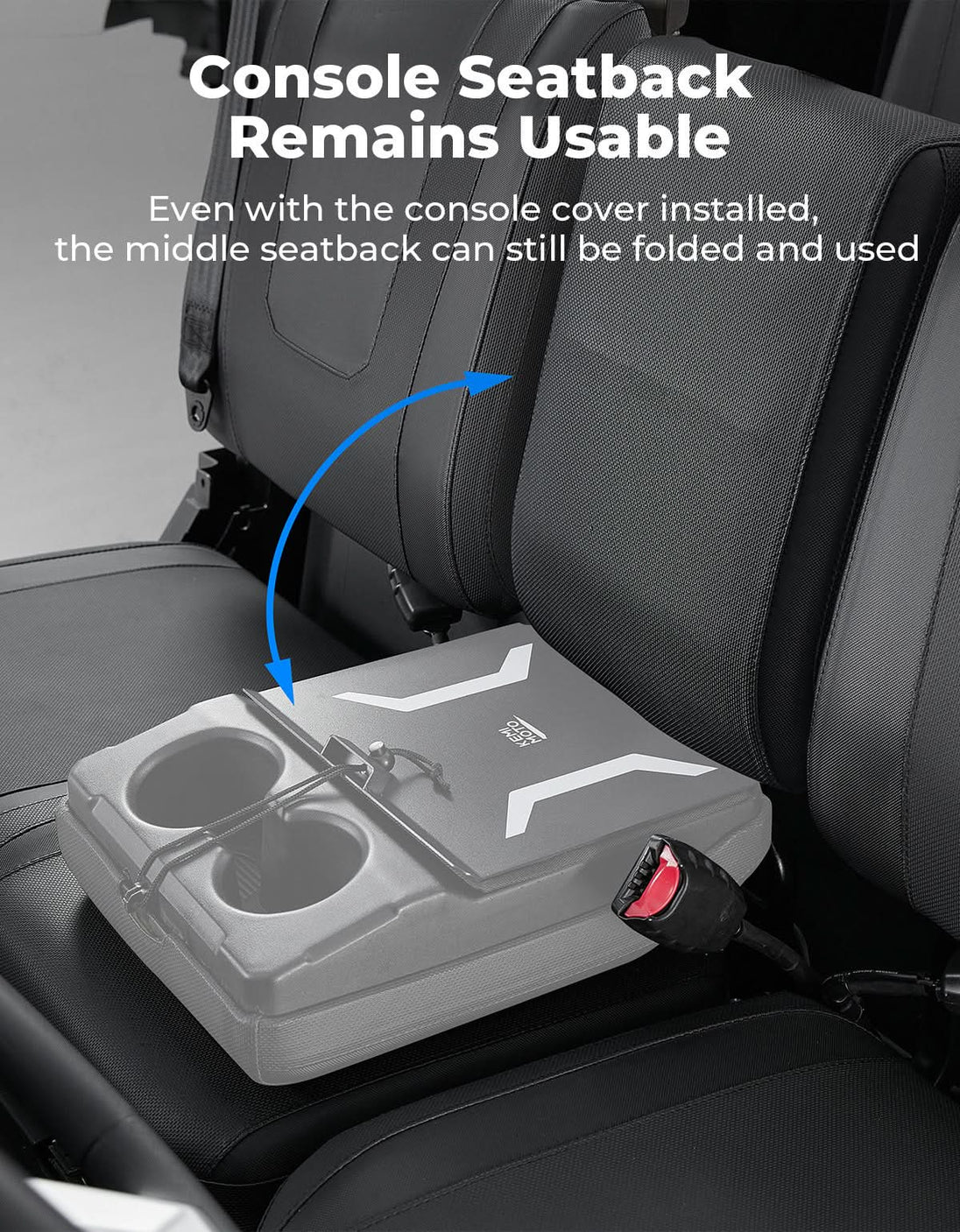 KEMIMOTO UTV Center Console Cover No Drilling Rust-proof for CFMOTO UFORCE 1000