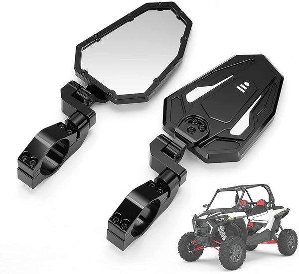 UTV 1.75"-2" Rear View Side Mirror fit Polaris RZR Can Am Talon Kawasaki - Kemimoto