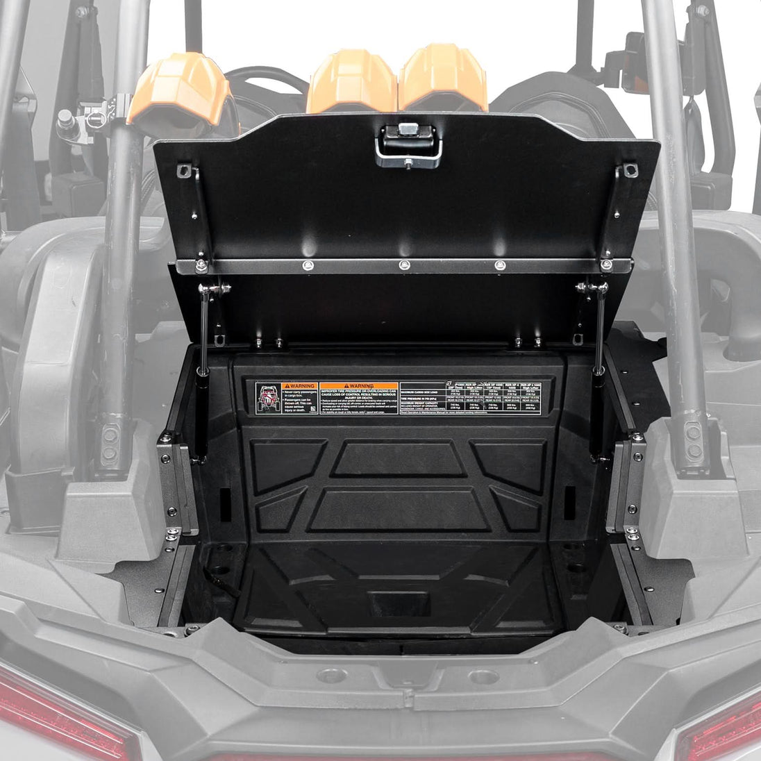 KEMIMOTO Aluminum UTV Trunk Bed Enclosure for Polaris RZR XP 1000 2014-2023