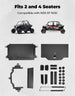 KEMIMOTO Aluminum UTV Trunk Bed Enclosure for Polaris RZR XP 1000 2014-2023