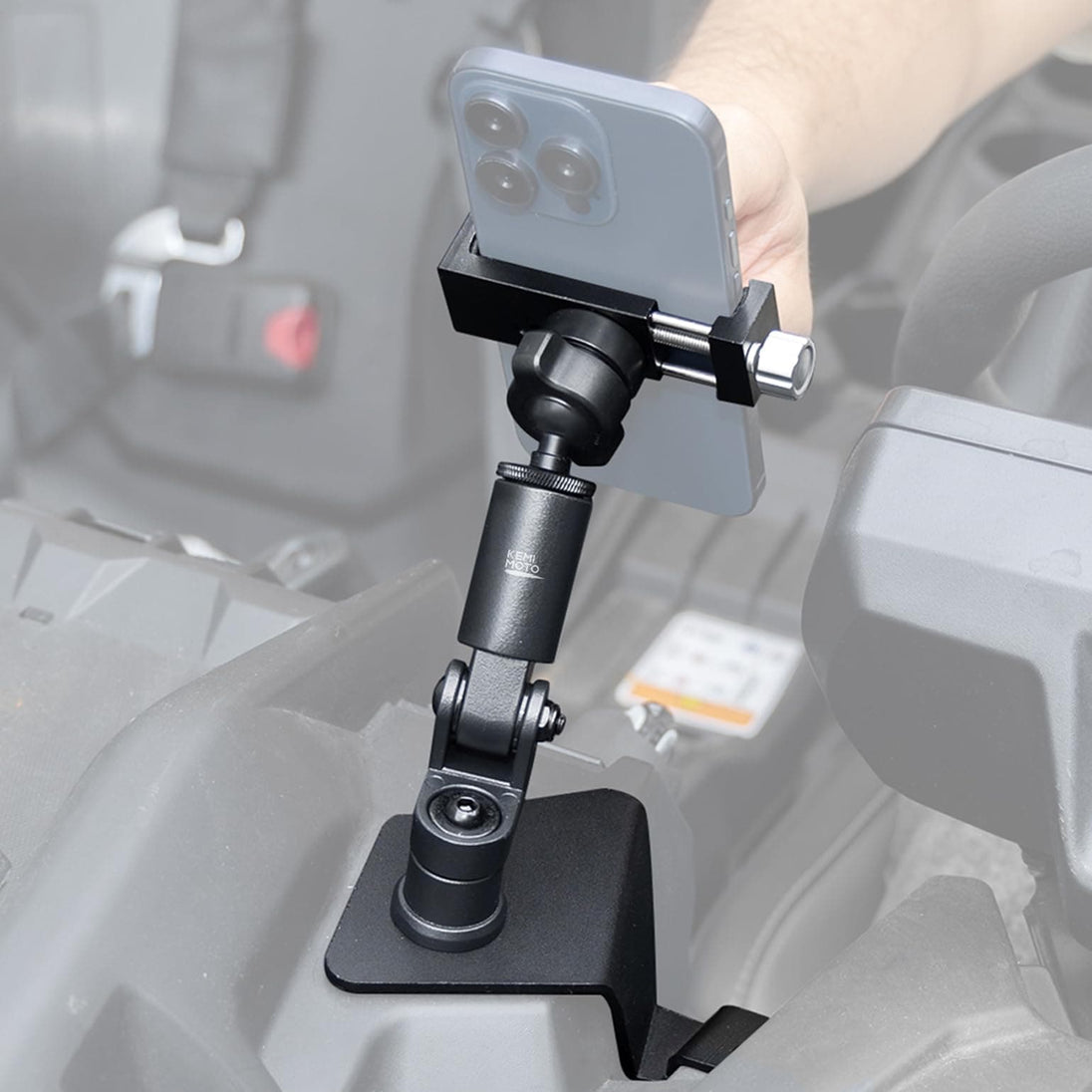 360¡ã Adjustable CNC Phone Mount for Can-Am Maverick X3/MAX - Kemimoto