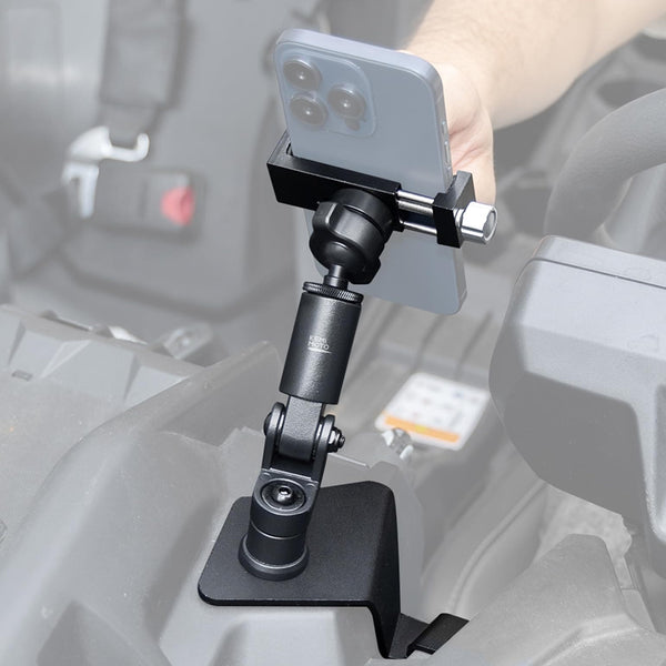 360¡ã Adjustable CNC Phone Mount for Can-Am Maverick X3/MAX - Kemimoto