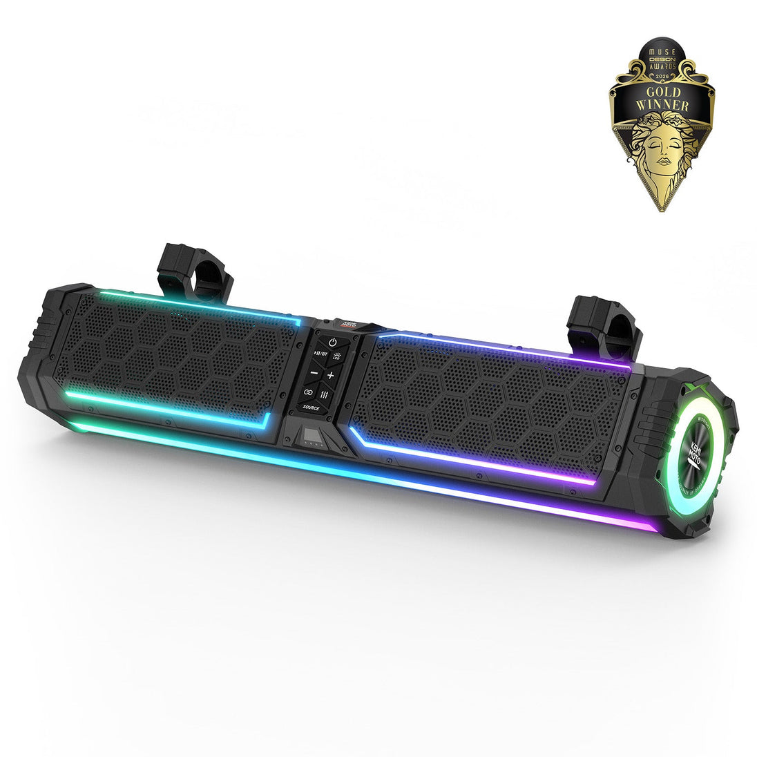 KEMIMOTO Midnight 70 Gen2 UTV Soundbar 680W – Bluetooth 5.4, RGB, IP66 Waterproof